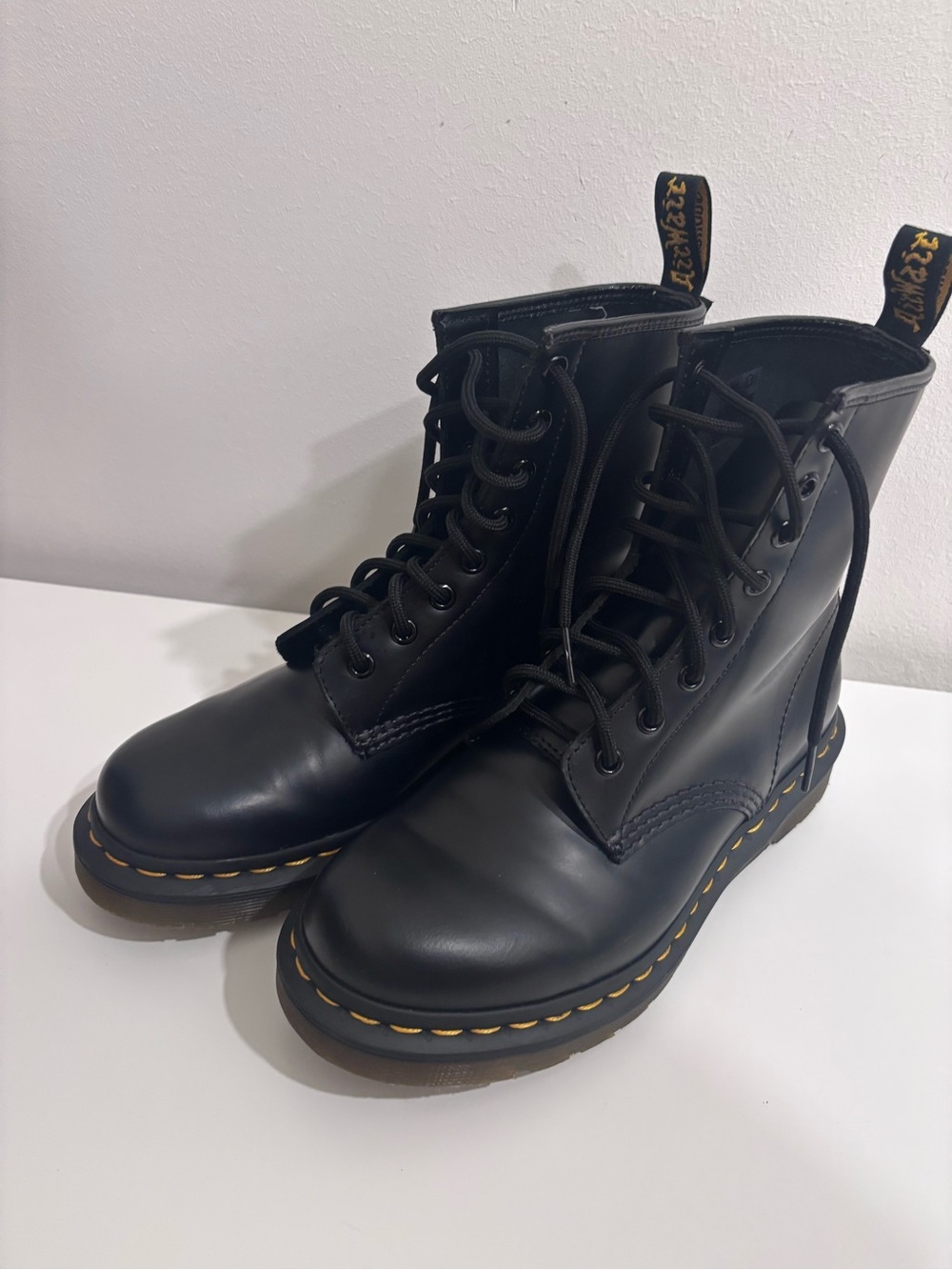 Dr. Martens 1460 AirWair Black Leather Combat Boots Women’s 7 EU 38